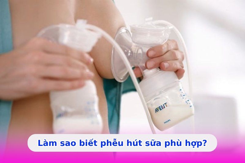 Làm sao biết phễu hút sữa phù hợp