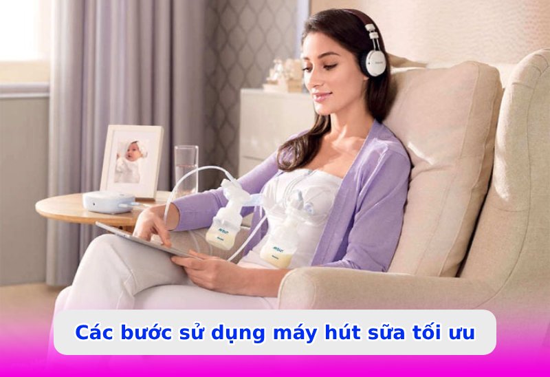 Các bước sử dụng máy hút sữa để kích sữa