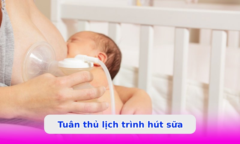 Tuân thủ lịch trình hút sữa khi dùng máy vắt sữa