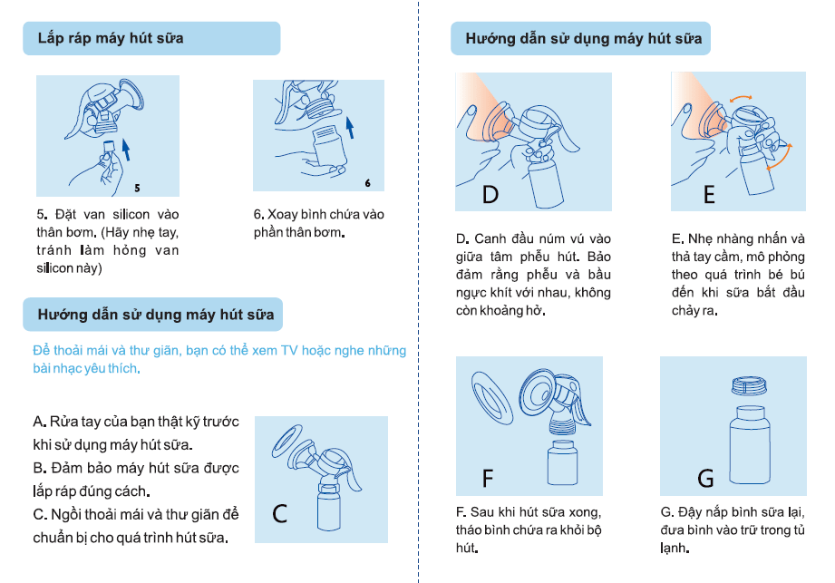 Cách sử dụng máy hút sữa