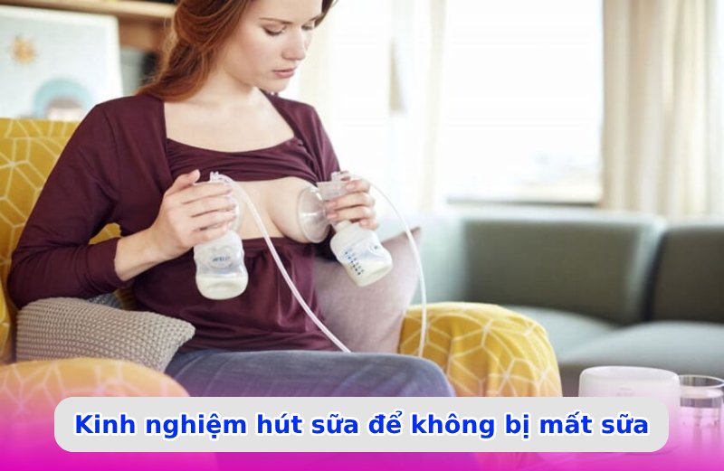 Chọn tư thế thoải mái khi hút sữa