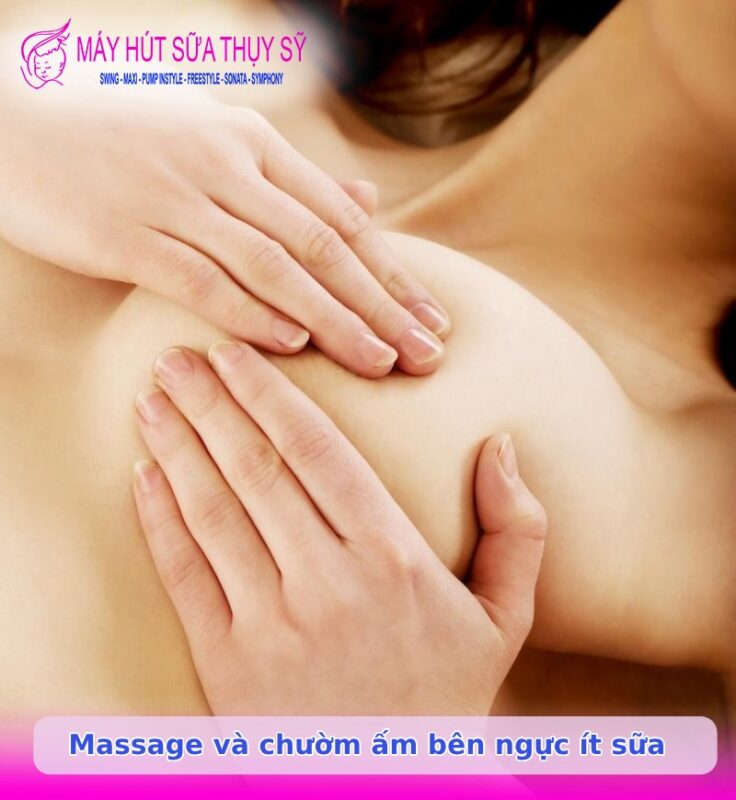 Massage vùng ngực để cải thiện tình trạng mất sữa một bên