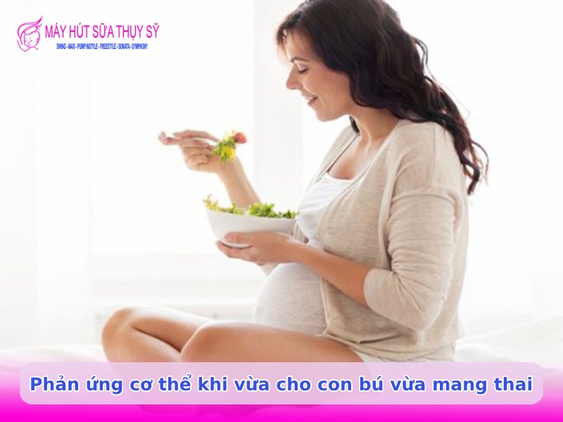 Đang cho con bú có bầu có bị mất sữa không