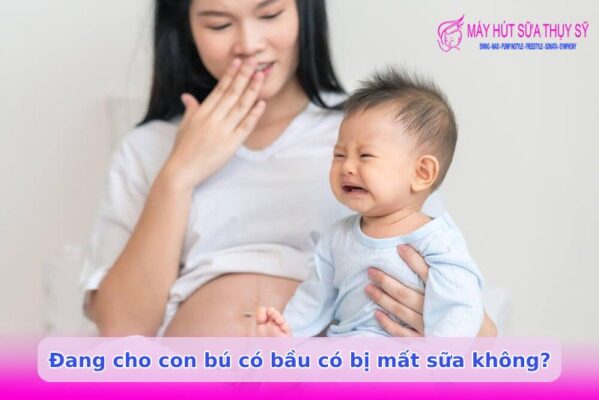 Đang cho con bú có bầu có bị mất sữa không