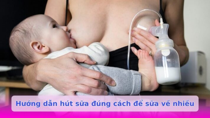 Hút sữa đúng cách để sữa về nhiều