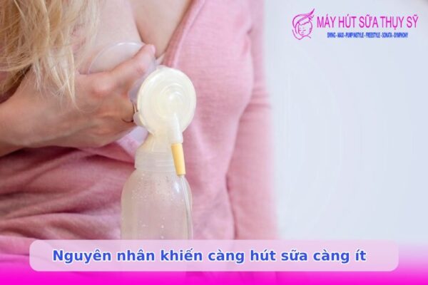 Tại sao càng hút sữa càng ít