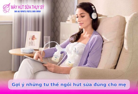 Tư thế ngồi hút sữa đúng